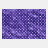 Purple Glam Glitter Sparkle Patterns Inpakpapier Vel (Voorkant 3)