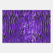 Purple Glam Glitter Sparkle Patterns Inpakpapier Vel (Voorkant)