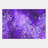 Purple Glam Glitter Sparkle Patterns Inpakpapier Vel (Voorkant 2)