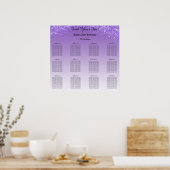 Purple Glitter Birthday Alphabetic Seating Plan Poster (Keuken)