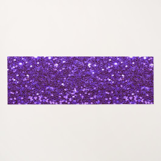 Purple Glitter Bling Glam Modern Yogamat (Achterkant (horizontaal))