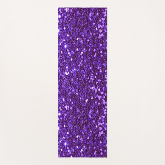 Purple Glitter Bling Glam Modern Yogamat (Voorkant)