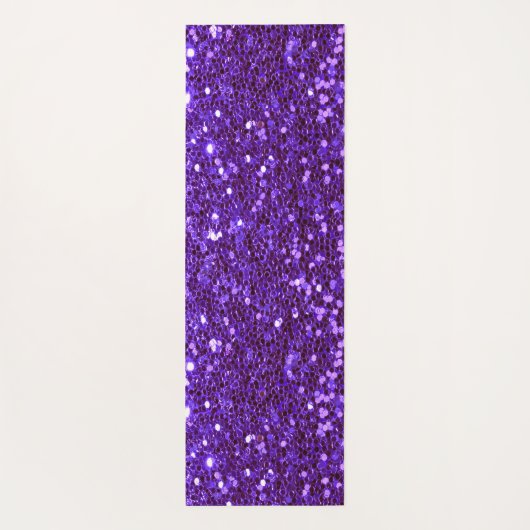 Purple Glitter Bling Glam Modern Yogamat (Achterkant)