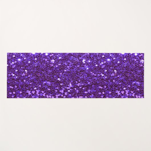 Purple Glitter Bling Glam Modern Yogamat (Voorkant (horizontaal))
