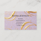 Purple Glitter Business Card Visitekaartje (Achterkant)