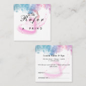 Purple Glitter Luxury Drip Salon Kortingskaartje (Voorkant / Achterkant)