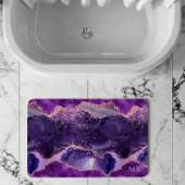 Purple Glittery Agate Texture Badmat
