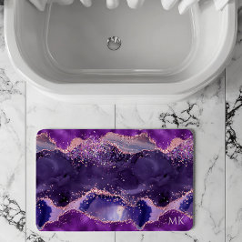 Purple Glittery Agate Texture Badmat