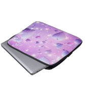 Purple Glow Heart Electronics Bag Laptop Sleeve (Voorkant onderkant)