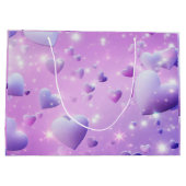 Purple Glow Heart Gift Bag Groot Cadeauzakje (Achterkant)