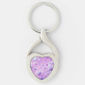 Purple Glow Heart Metal Keychain (Voorkant)