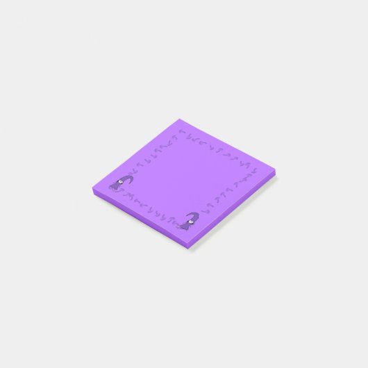 Purple Gnomes with Mushrooms Post-it® Notes (Schuin)