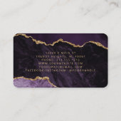 Purple Gold Agate Microblading Rounded Visitekaartje (Achterkant)