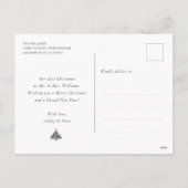 Purple Gold Botanical Photo Newlywed Feestdagenkaart (Achterkant)