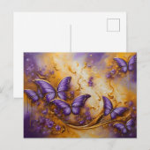 Purple & Gold Butterfly # 6 Briefkaart (Voorkant / Achterkant)