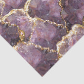 Purple Gold Crystal Collage Tissue Paper Tissuepapier (Detail)