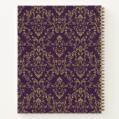 Purple Gold Damask Daughter of the King Notitieboek (Achterkant)