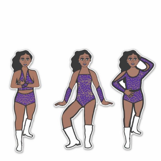 Purple Gold Dots #1 Sticker (Voorkant)