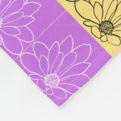 Purple gold Flower seamless Checkerboard pattern Fleece Deken (Hoek)