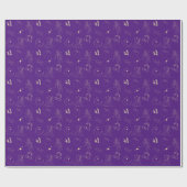 Purple Gold Goddess Tattoo Pattern Cadeaupapier (Vlak)