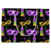 PURPLE GOLD GREEN MARDI GRAS MASKS GROOT CADEAUZAKJE (Achterkant)
