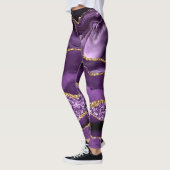 Purple Gold Sparkly Leggings Custom Name Text (Links)