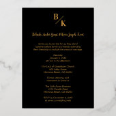 Purple & Gold Stylish Lace Vertical 3 Multi Photos Folie Uitnodiging (Achterkant)