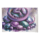 Purple Gothic Dragon Birthday Party  Kussensloop (Voorkant)