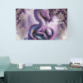 Purple Gothic Dragon Birthday Party  Spandoek (Beurs)