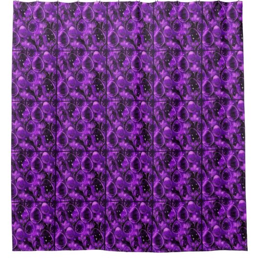 Purple Gothic Easter Pattern Douchegordijn (Voorkant)