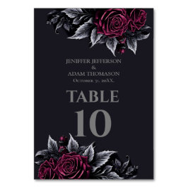 Purple Gothic Halloween Alternative Wedding Kaart