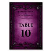 Purple Gothic Halloween Alternative Wedding Kaart (Achterkant)