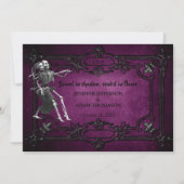 Purple Gothic Halloween wedding invitation Kaart (Voorkant)