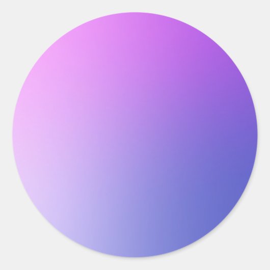 Purple Gradient Circle Vignette Abstract Design Ronde Sticker (Voorkant)