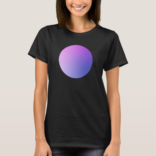 Purple Gradient Circle Vignette Abstract Design T-shirt (Voorkant)