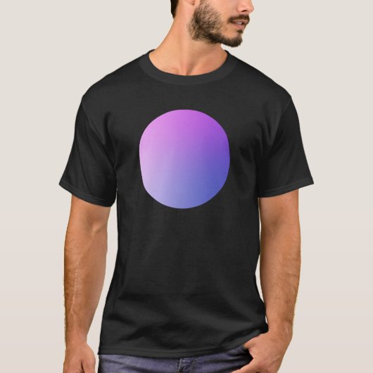 Purple Gradient Circle Vignette Abstract Design T-shirt (Voorkant)