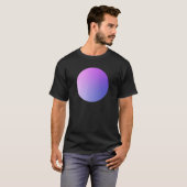 Purple Gradient Circle Vignette Abstract Design T-shirt (Voorkant volledig)