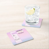 Purple Gradient Cute Eyeball Text Baby Shower Kartonnen Onderzetters (Insitu)