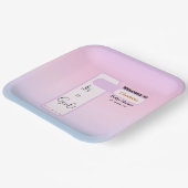 Purple Gradient Cute Eyeball Text Baby Shower Papieren Bordje (Gebogen)