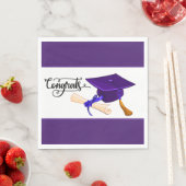 Purple Graduation Cap And Diploma Servet (Insitu)