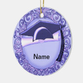 Purple Graduation Cap custom Ornament (Links)