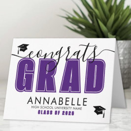 Purple Graduation Kaart