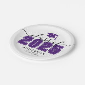 Purple Graduation Party Papieren Bordje (Gekanteld)