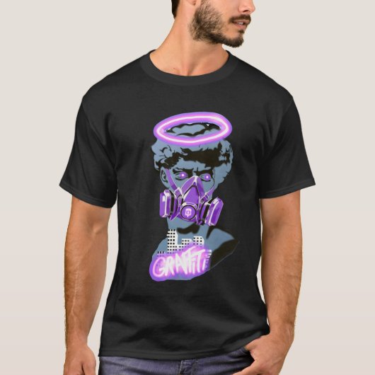 purple graffiti t-shirt (Voorkant)