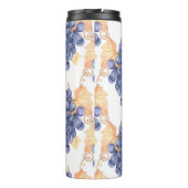 Purple grapes seamless pattern on white isolated b thermosbeker (Achterkant)