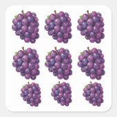 Purple Grapes Vierkante Sticker (Voorkant)