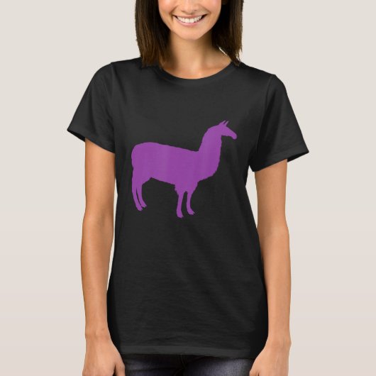 Purple Graphic Llama T-shirt (Voorkant)