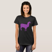 Purple Graphic Llama T-shirt (Voorkant volledig)