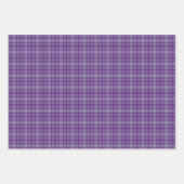 Purple Gray Plaid Tartan Inpakpapier Vel (Voorkant)