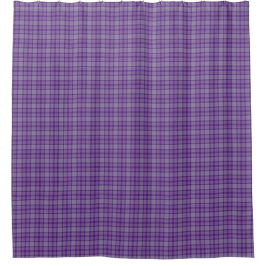 Purple Gray Tartan Plaid Shower Curtain Douchegordijn (Voorkant)
